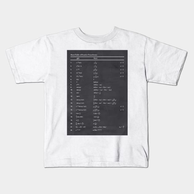 Fourier Transform Kids T-Shirt by ScienceCorner